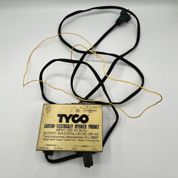 TYCO HO Scale Model 899V Hobby Transformer, Train Power Pack UNTESTED - Picture 1 of 8